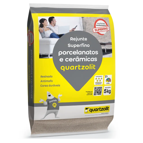 Rejunte para Porcelanato Cinza Platina de 5Kg Quartzolit